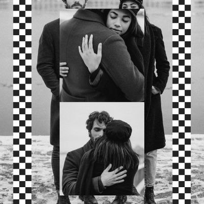 Black and White Retro Couple Photography Photo Collage